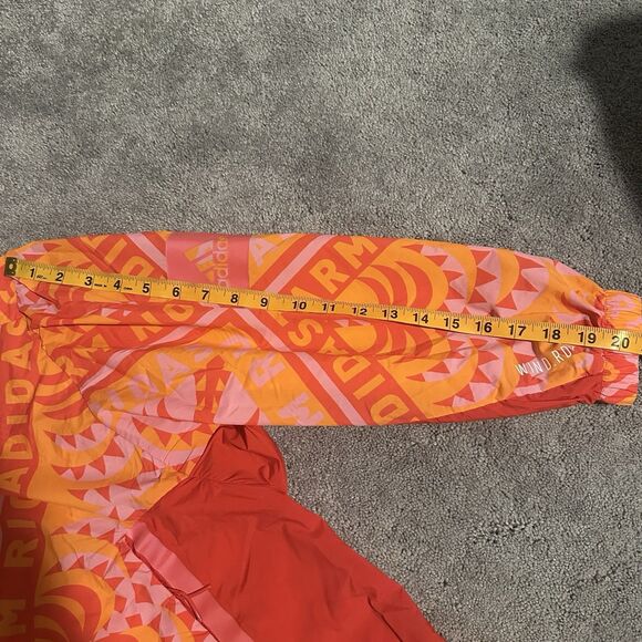 Farm Rio x Adidas XS Myshelter Windbreaker Long Jacket Soccer Brazil Pink Red - Picture 11 of 15